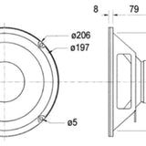 Woofer 4 Ohm 80 W