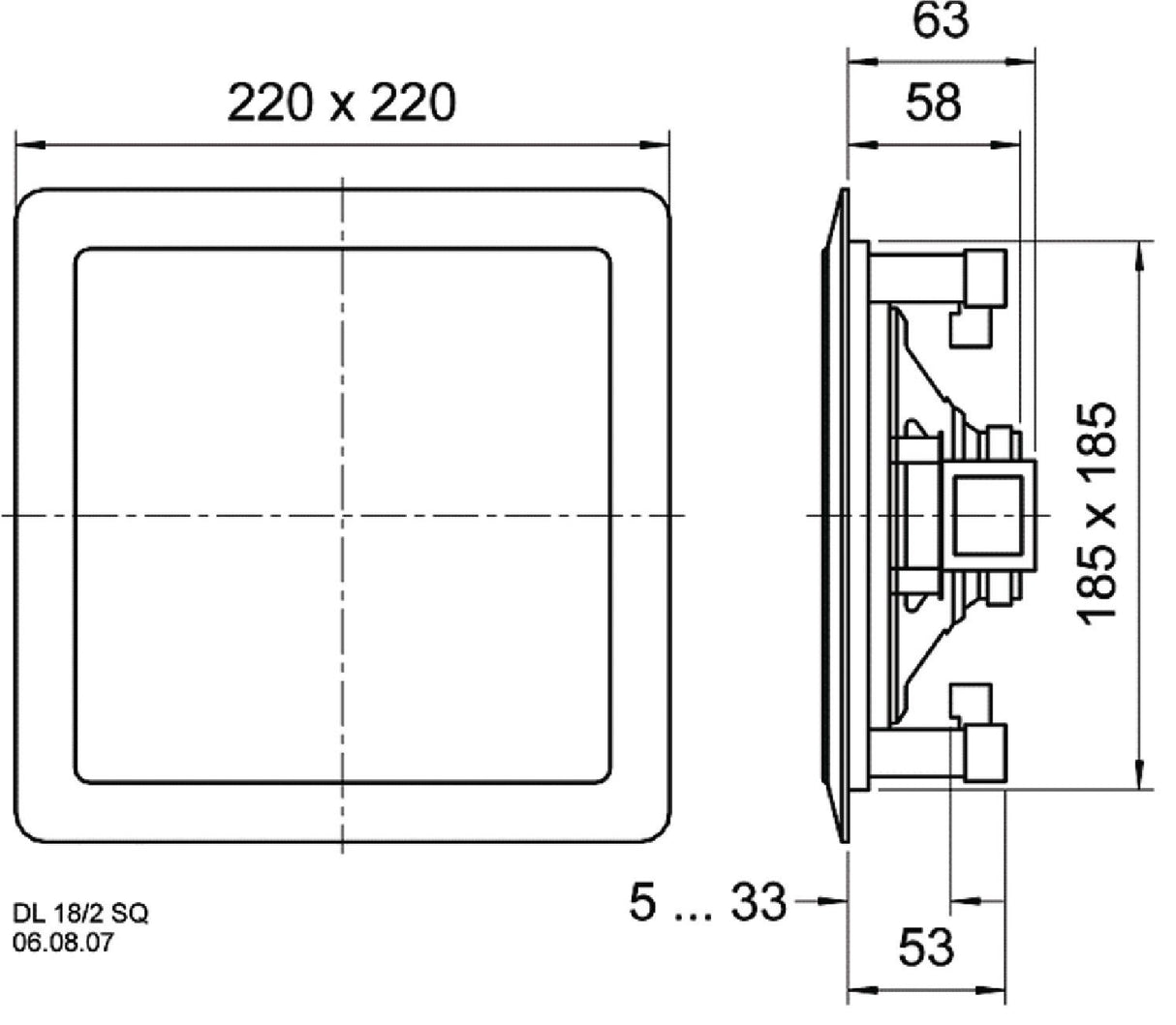 2-way Ceiling and In-wall Loudspeaker 8 Ohm 60 W