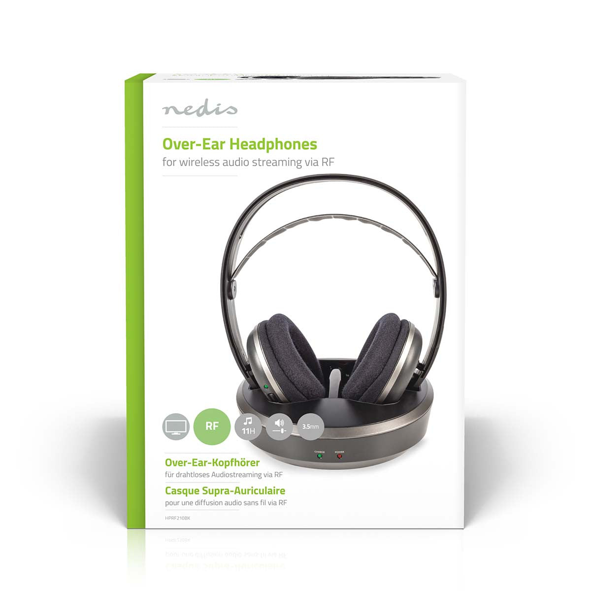 Auriculares Inalámbricos | Frecuencia de Radio (RF) Tipo Casco Base Carga Negro/plata