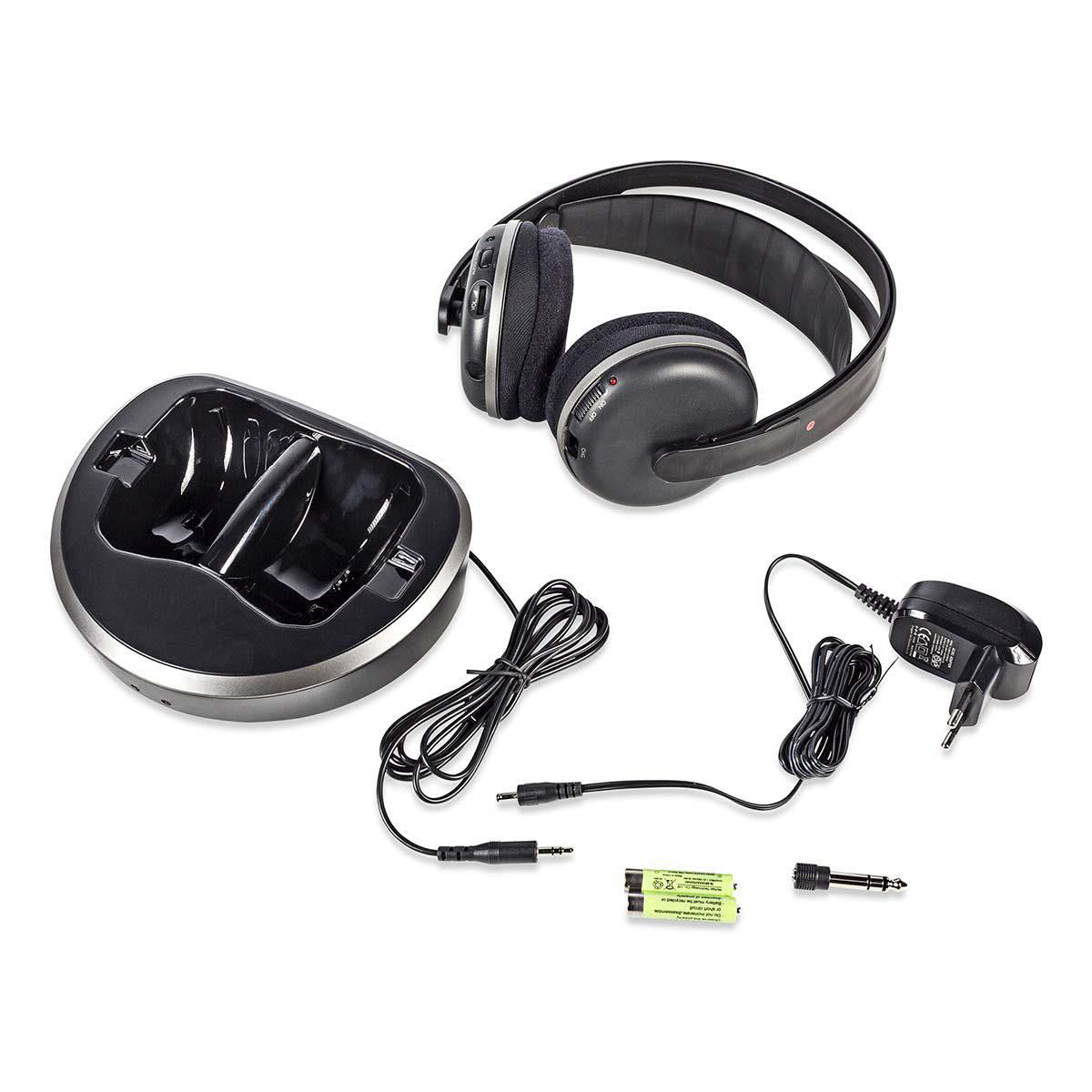 Auriculares Inalámbricos | Frecuencia de Radio (RF) Tipo Casco Base Carga Negro/plata