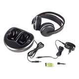 Auriculares Inalámbricos | Frecuencia de Radio (RF) Tipo Casco Base Carga Negro/plata