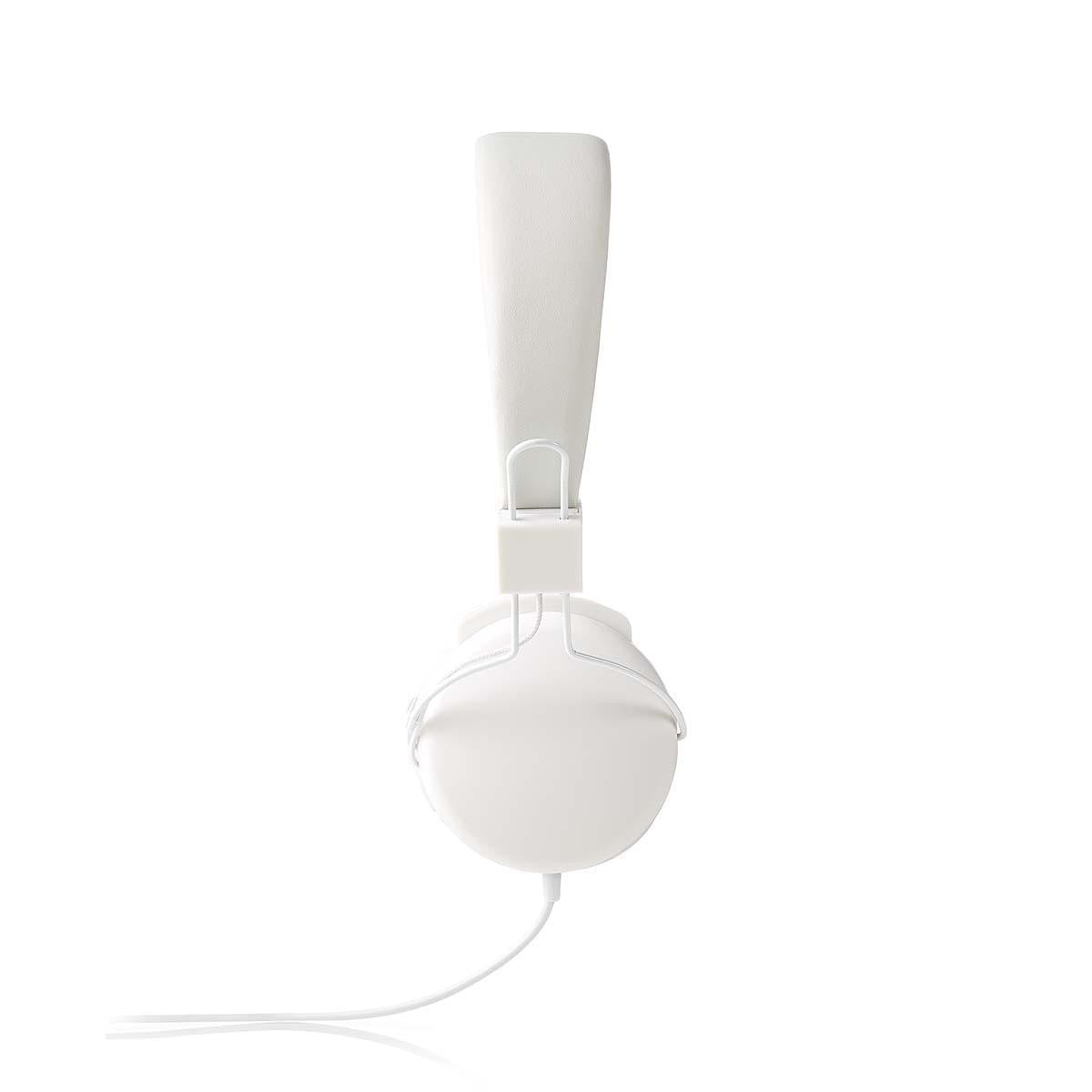 Auriculares con Cable | De Diadema Plegable Redondo 1,2 m Blanco Cascos