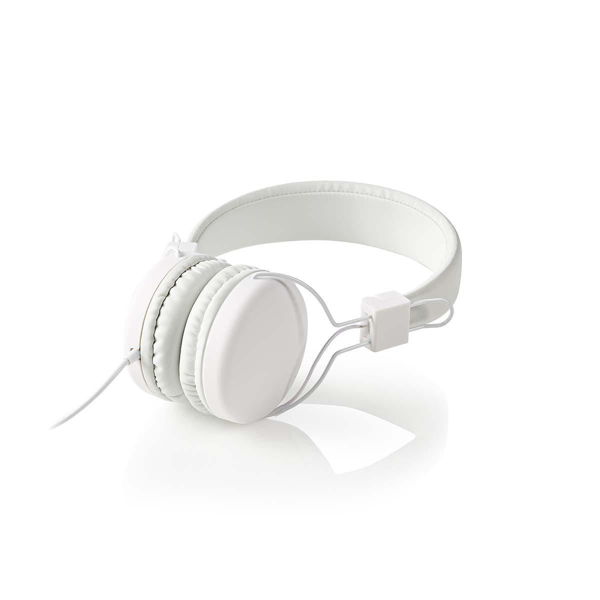 Auriculares con Cable | De Diadema Plegable Redondo 1,2 m Blanco Cascos