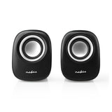 Altavoz de PC | 2, 0 12 W Toma 3,5 mm Negro/plata