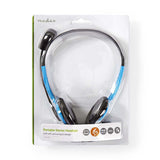 Auriculares Para PC | Diadema 2 Conectores de 3,5 mm 2,0 m Azul