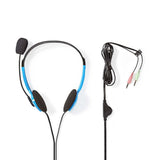 Auriculares Para PC | Diadema 2 Conectores de 3,5 mm 2,0 m Azul