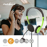 Auriculares Para PC | Diadema 2 Conectores de 3,5 mm 2,0 m Verde