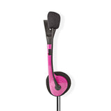 Auriculares Para PC | Diadema 2 Conectores de 3,5 mm 2,0 m Rosa