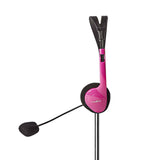 Auriculares Para PC | Diadema 2 Conectores de 3,5 mm 2,0 m Rosa