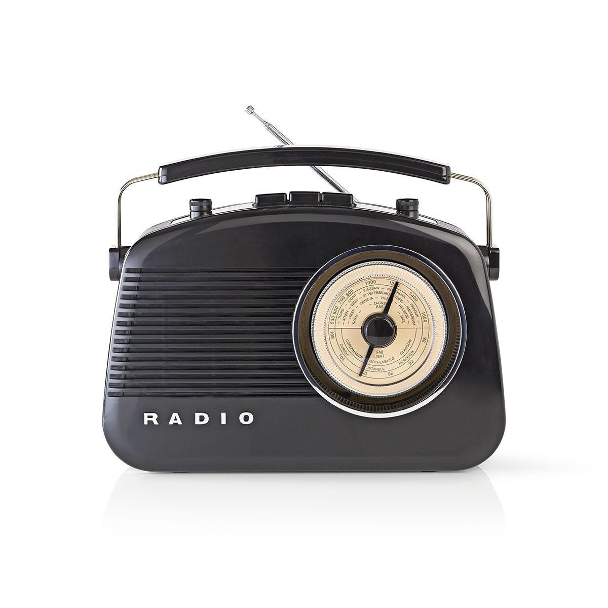 Radio FM | 4,5 W Asa de Transporte Negro