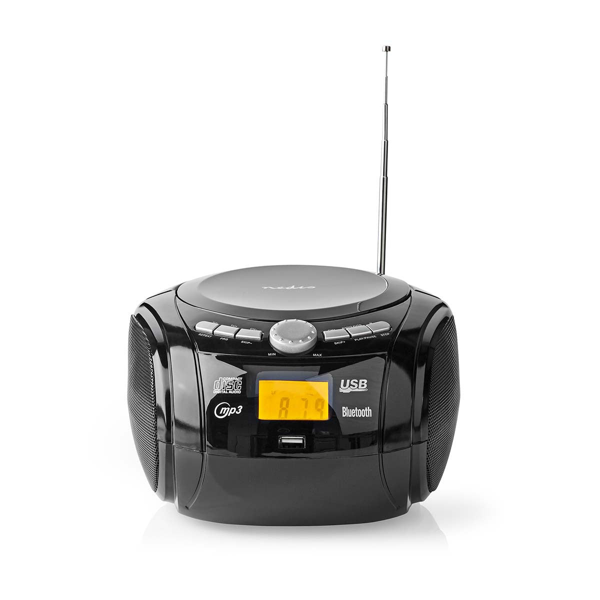 Boombox | 9 W Bluetooth® Reproductor de Cd/radio Fm/usb/entrada Auxiliar Negro