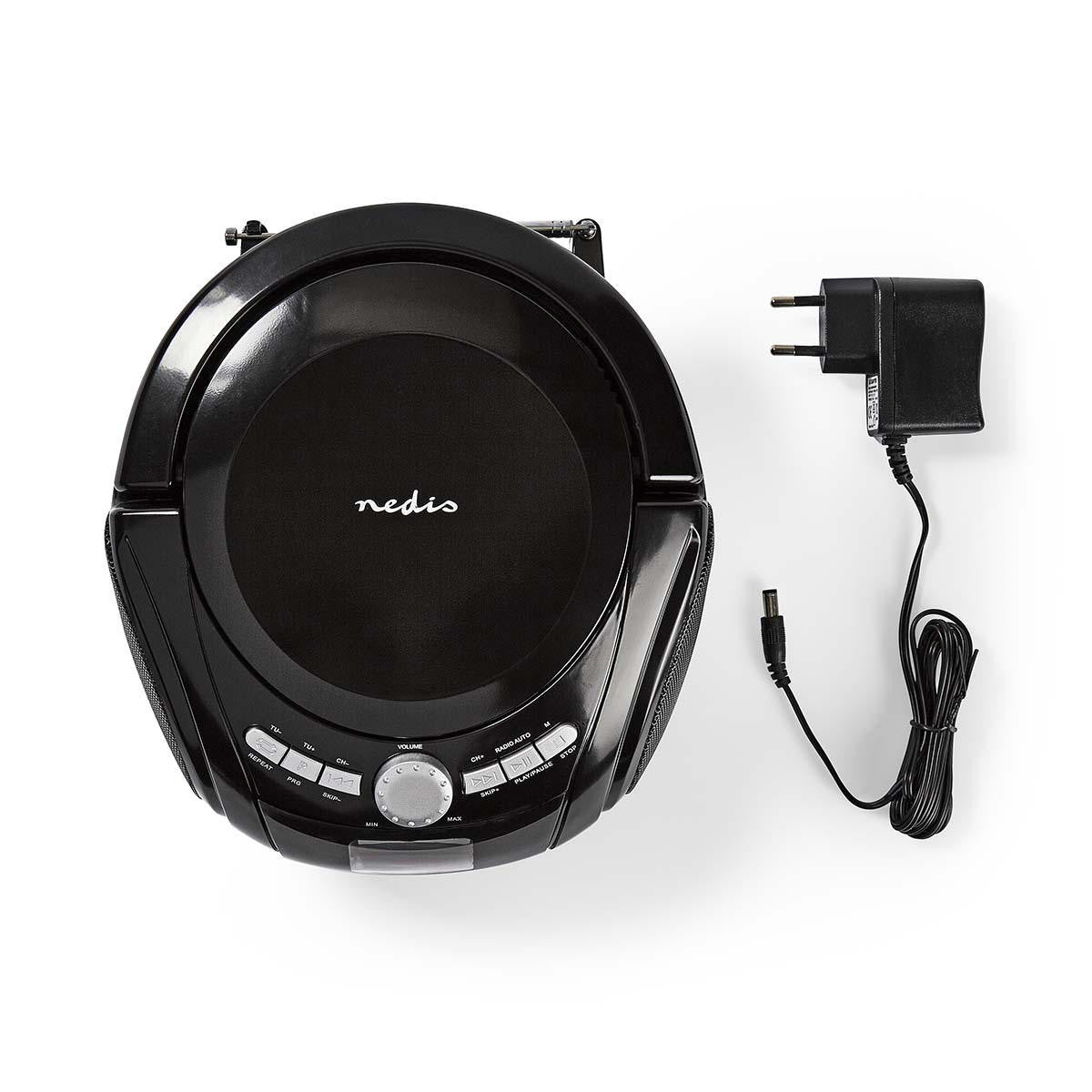 Boombox | 9 W Bluetooth® Reproductor de Cd/radio Fm/usb/entrada Auxiliar Negro