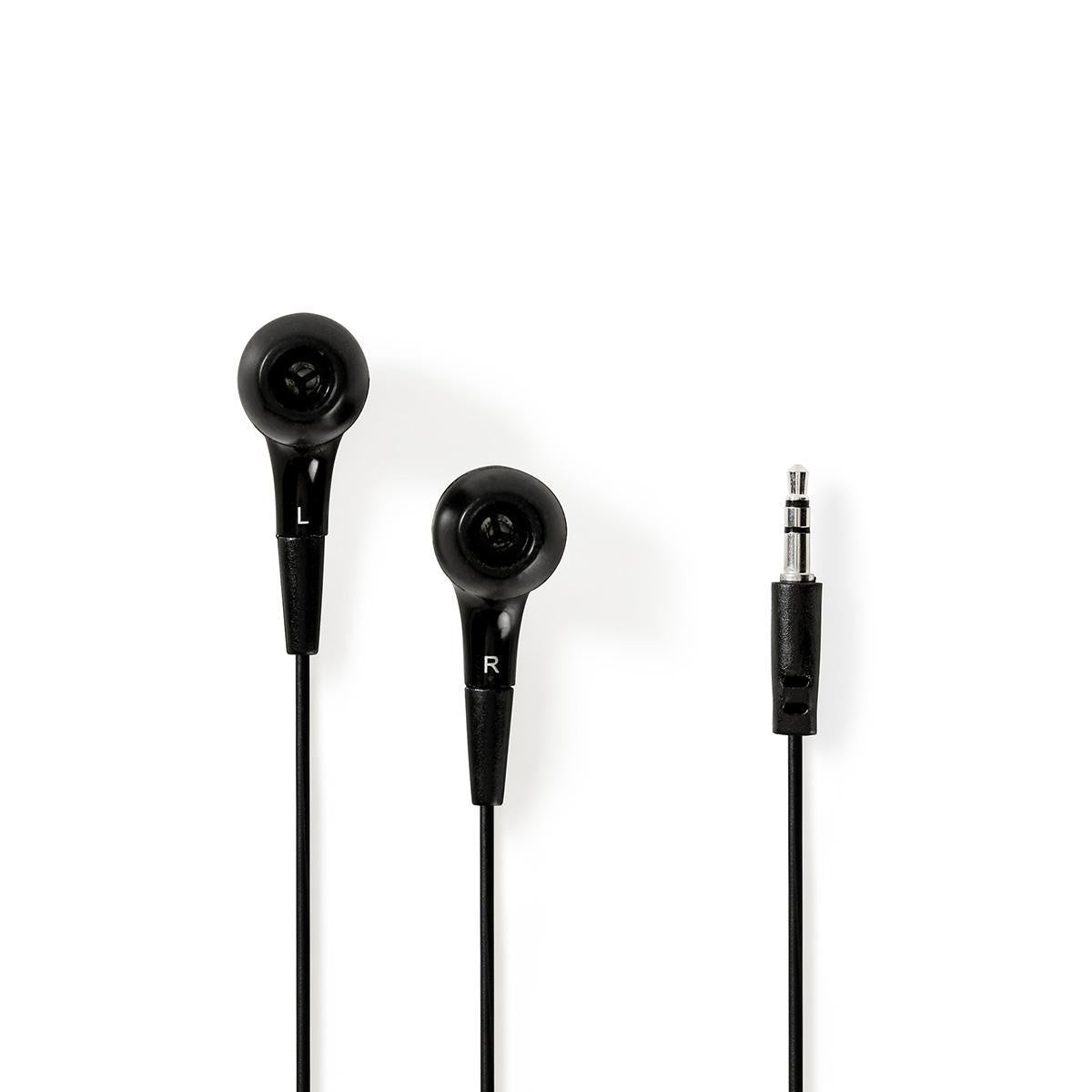 Wired Headphones | 1.2m Round Cable In-ear Black Auriculares