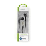 Wired Headphones | 1.2m Round Cable In-ear Black Auriculares