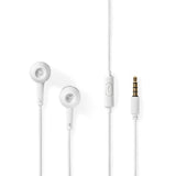 Wired Headphones | 1.2m Round Cable In-ear Built-in Microphone White