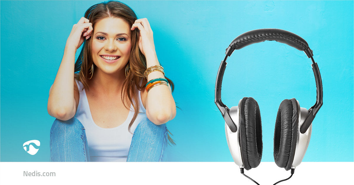 Auriculares Supraaurales | Con Cable de 6 m Plateado/negro