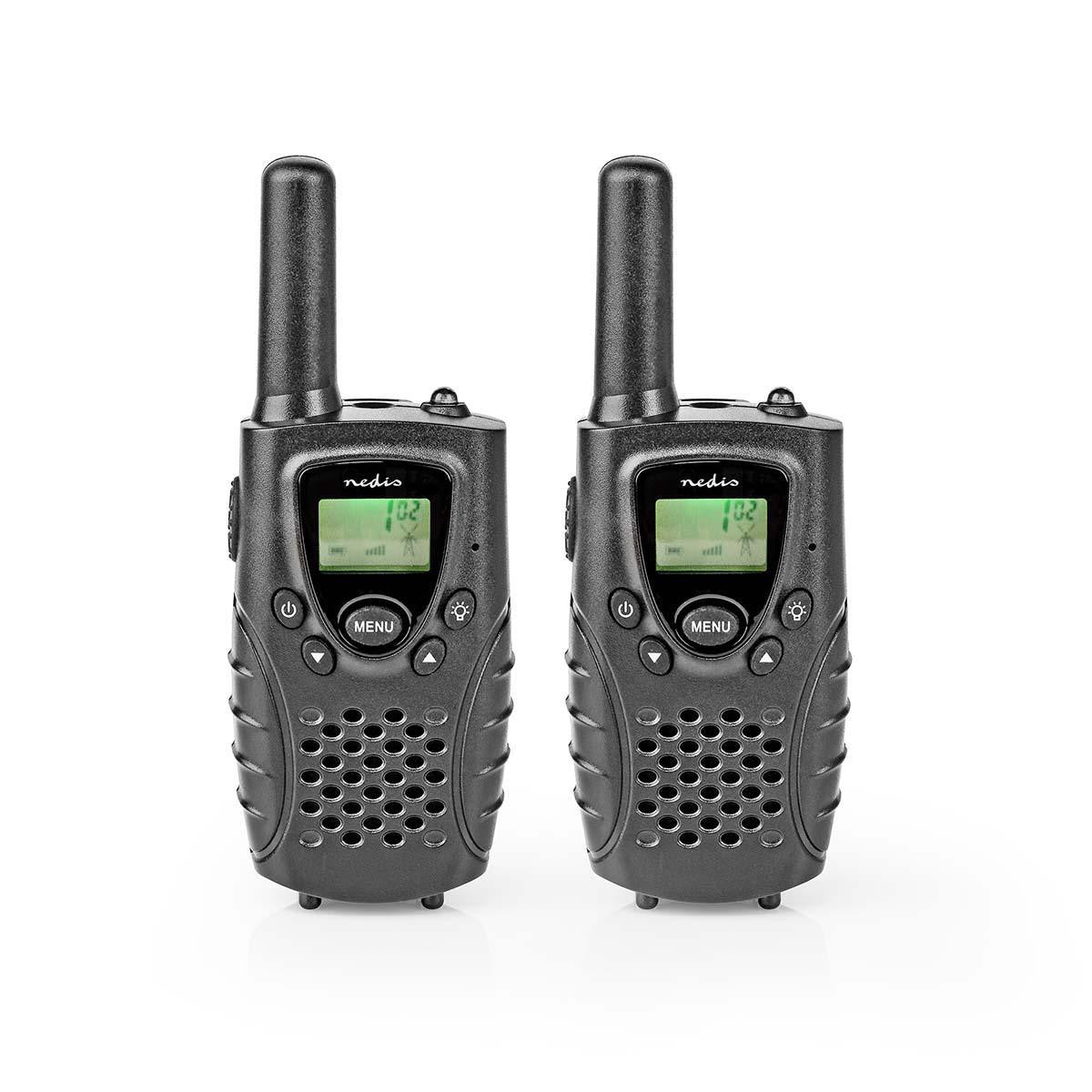 Walkie-talkie | Alcance de 8 km Canales VOX 2 Unidades Negro