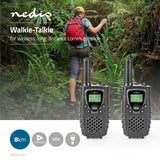 Walkie-talkie | Alcance de 8 km Canales VOX 2 Unidades Negro