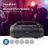 Boombox Bluetooth® Party | Hasta 6 Horas 2.0 60 W Reproducción de Medios: AUX / Micro SD USB Ipx5 Enlazable Asa Transporte Negr