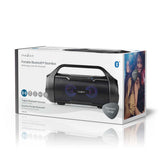 Boombox Bluetooth® Party | Hasta 6 Horas 2.0 60 W Reproducción de Medios: AUX / Micro SD USB Ipx5 Enlazable Asa Transporte Negr