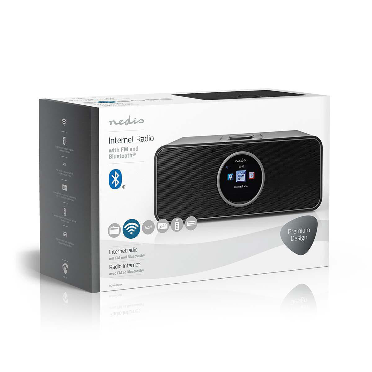 Radio Internet | Diseño de Mesa Bluetooth® / Wi-fi FM 2.4 " Pantalla a Color 42 W Controlado Distancia Aplicación Controlada Sa