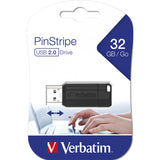 Lápiz de Memoria USB 2.0 32 GB Pinstripe Negro Pendrives