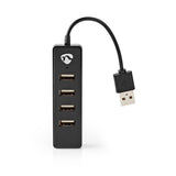 Concentrador USB | 4 Puertos 2.0 Negro