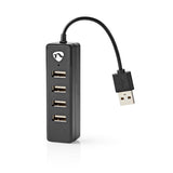 Concentrador USB | 4 Puertos 2.0 Negro