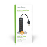 Concentrador USB | 4 Puertos 2.0 Negro