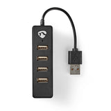 Concentrador USB | 4 Puertos 2.0 Negro