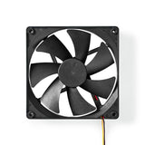 Ventilador DC | Tamaño del Ventilador: 140 mm 3-pin 24.9 dBA Negro