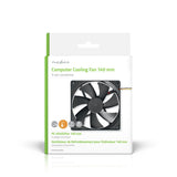 Ventilador DC | Tamaño del Ventilador: 140 mm 3-pin 24.9 dBA Negro