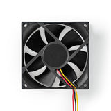 Ventilador DC | Tamaño del Ventilador: 80 mm 3-pin 35.6 dBA Negro Accesorios / Componentes pc