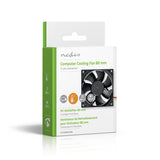 Ventilador DC | Tamaño del Ventilador: 80 mm 3-pin 35.6 dBA Negro Accesorios / Componentes pc