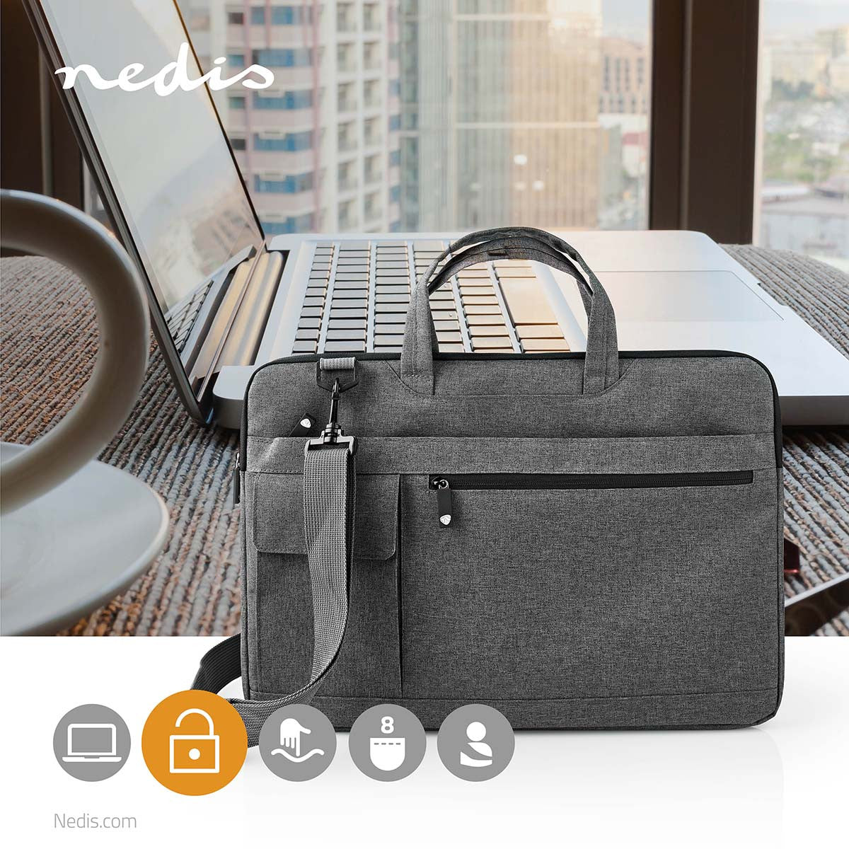 Bolsa de Portátil | 15 - 16" Cinturón 8 Compartimentos 30 mm 285 410 Poliéster Maletines