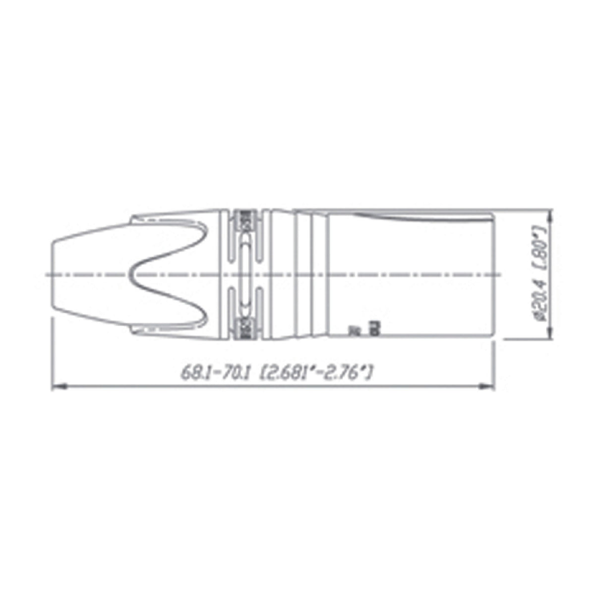 Conector XLR Hembra Metal Plata