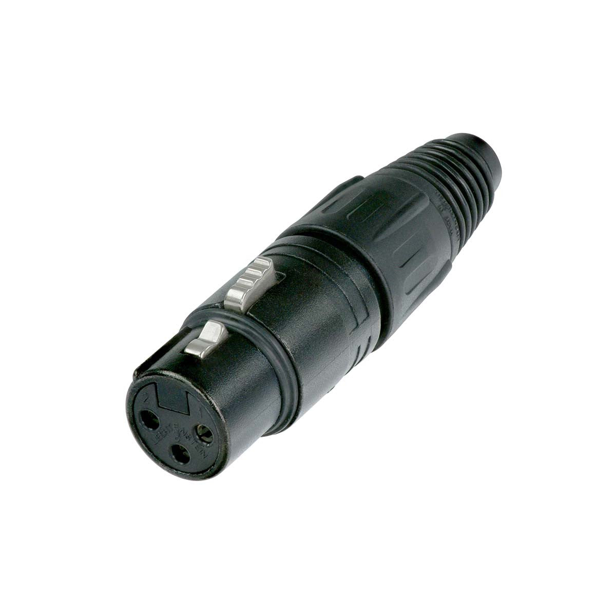 Conector XLR Hembra Metal Negro Conectores Audio