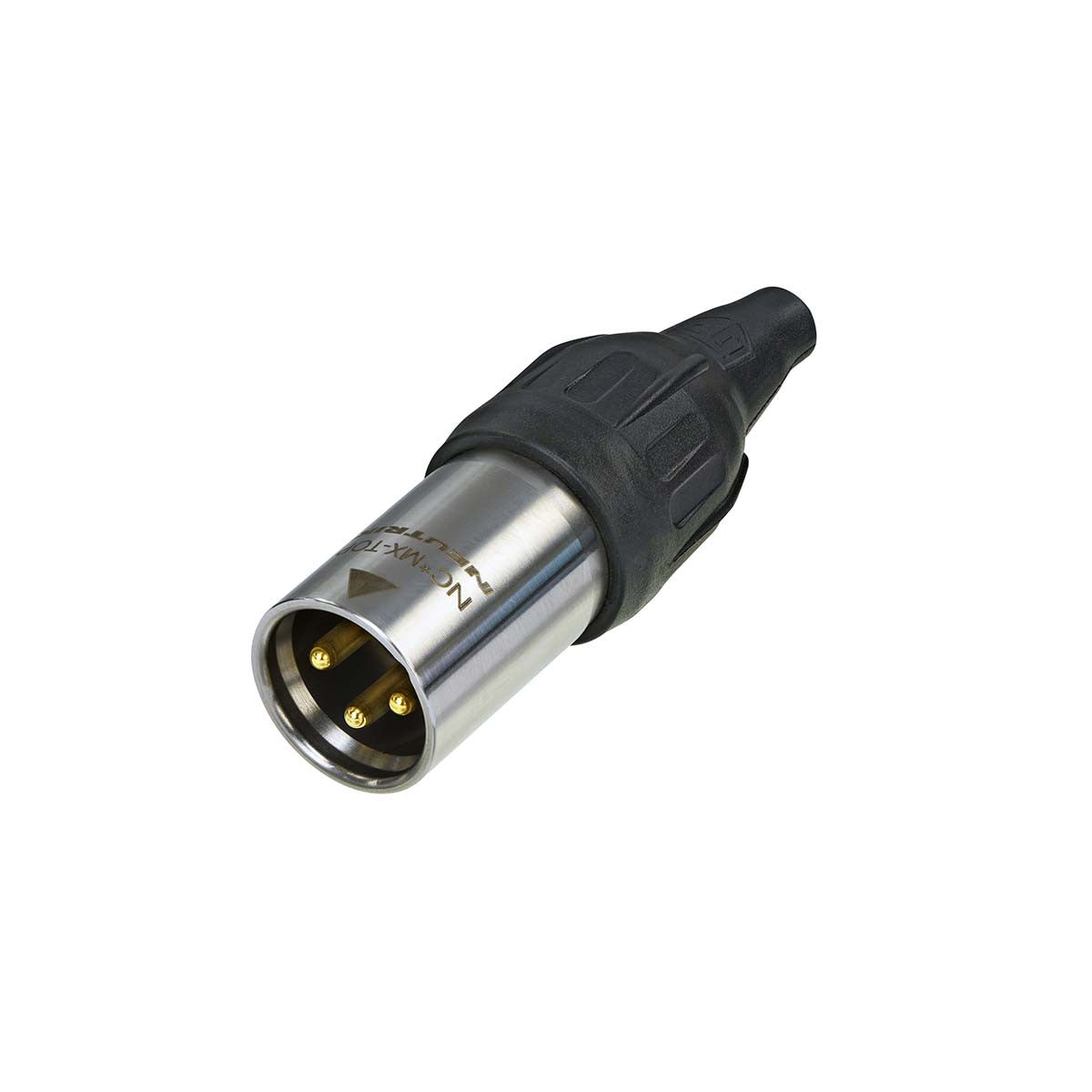 Conector XLR neutrik de 3 pin Macho Metal Plata formato slim