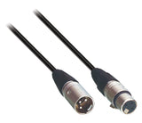 Cable de Altavoz XLR 3-pin Macho - Hembra 3.00 m Negro Adaptador