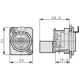 Receptáculo Para Rj45 Ne8fdp