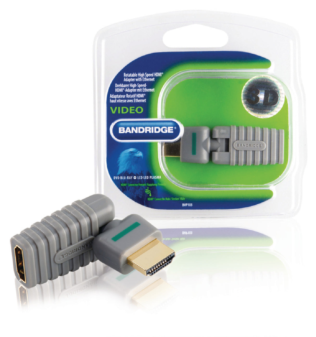 Adaptador Rotatorio Hdmi de Alta Velocidad con Ethernet