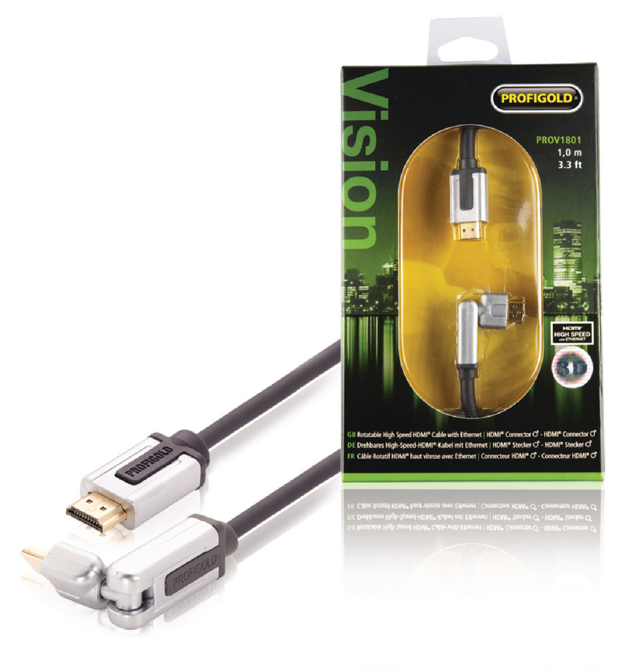 Cable Rotatorio Hdmi de Alta Velocidad con Ethernet 1.0 m Hdmi