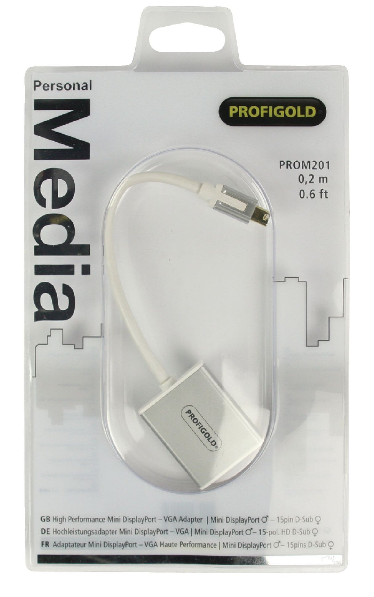 Adaptador Mini Displayport - VGA de Alto Rendimiento 0.2 m