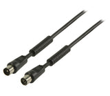 Cable de Antena Coaxial 100 dB Macho - Hembra 10.0 m en Color Negro