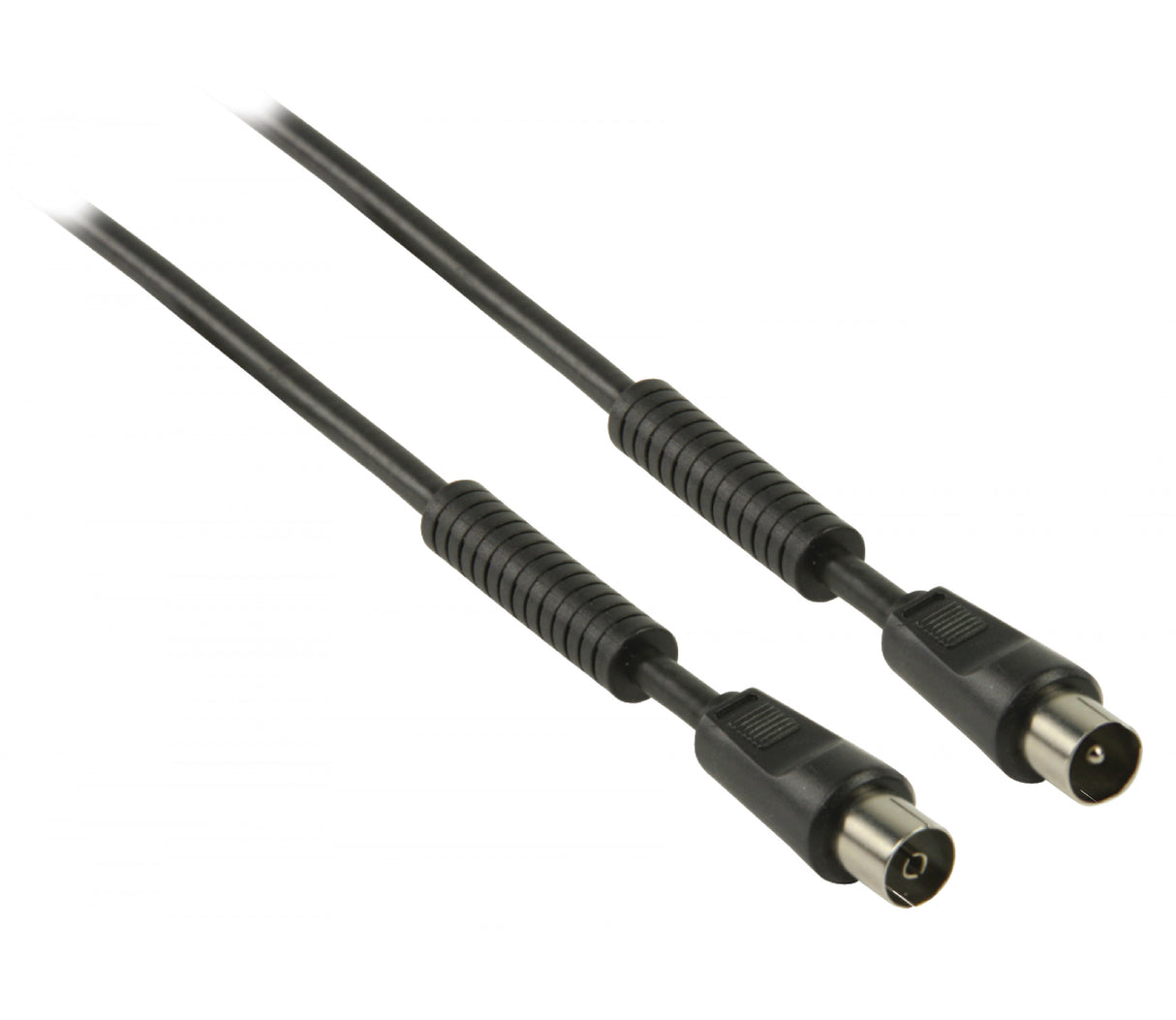 Cable de Antena Coaxial 100 dB Macho - Hembra 10.0 m en Color Negro