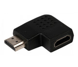 Adaptador Hdmi con Conector en Ángulo Hacia la Izquierda Entrada Color Negro