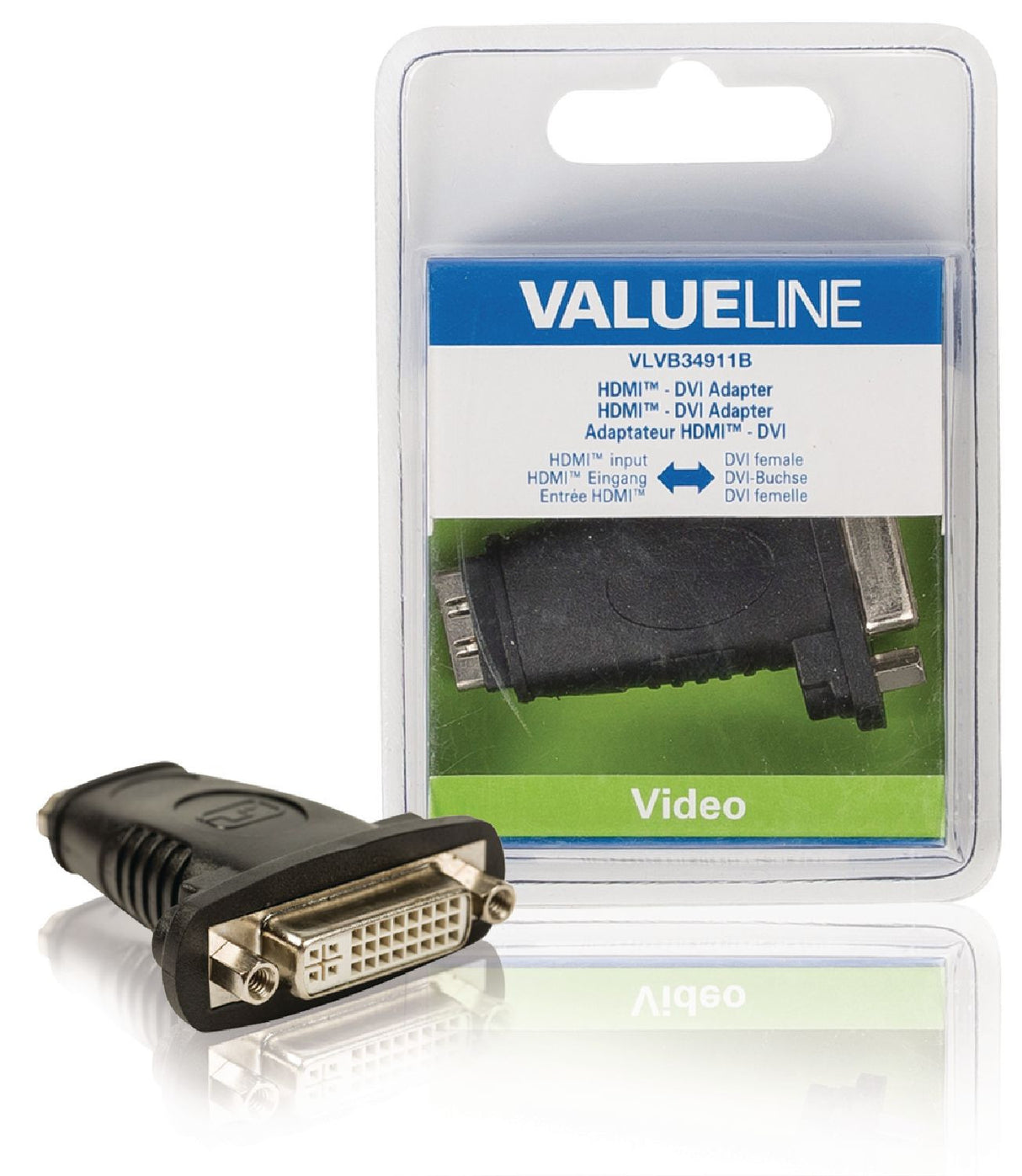 Adaptador Hdmi - DVI con Entrada Hembra en Color Negro Dvi-d