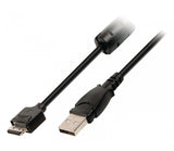 Cable de Datos Para Cámara USB 2.0 A Macho - Conector Canon 12p 2,00 m en Color Negro