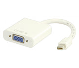 Cable Adaptador Mini Displayport, Displayport Macho - VGA Hembra, Blanco 0,20 m