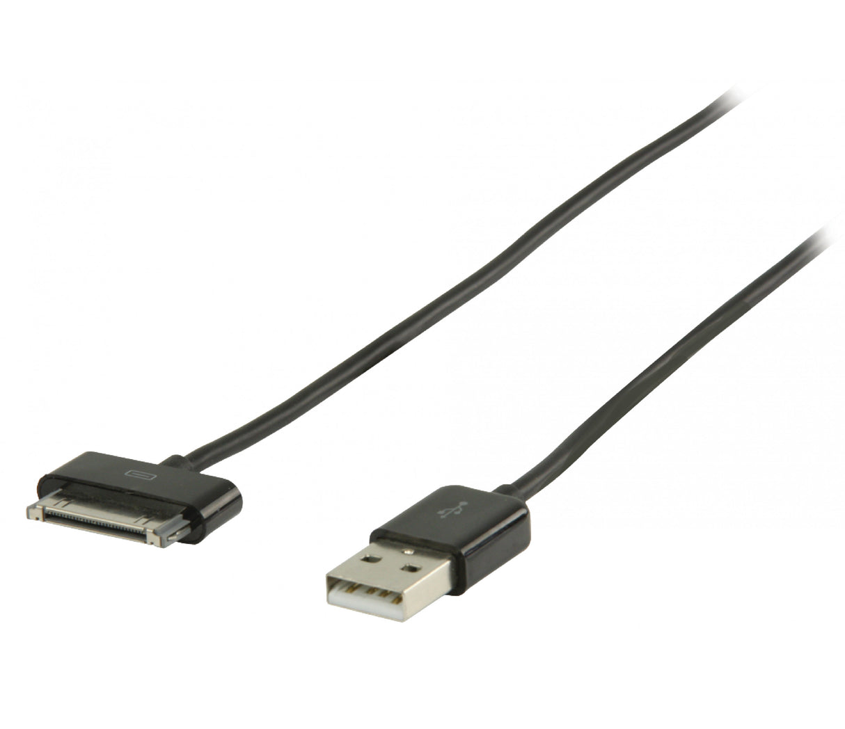 Cable de Sincronización y Carga Para Ipad /Iphone / Ipod, Apple 30-pines - USB 2.0 A Macho, Negro 2,00 m